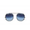 MOSCOT CLIPTOSH GOLD WITH CUSTOM MADE TINTS DENIM BLUE